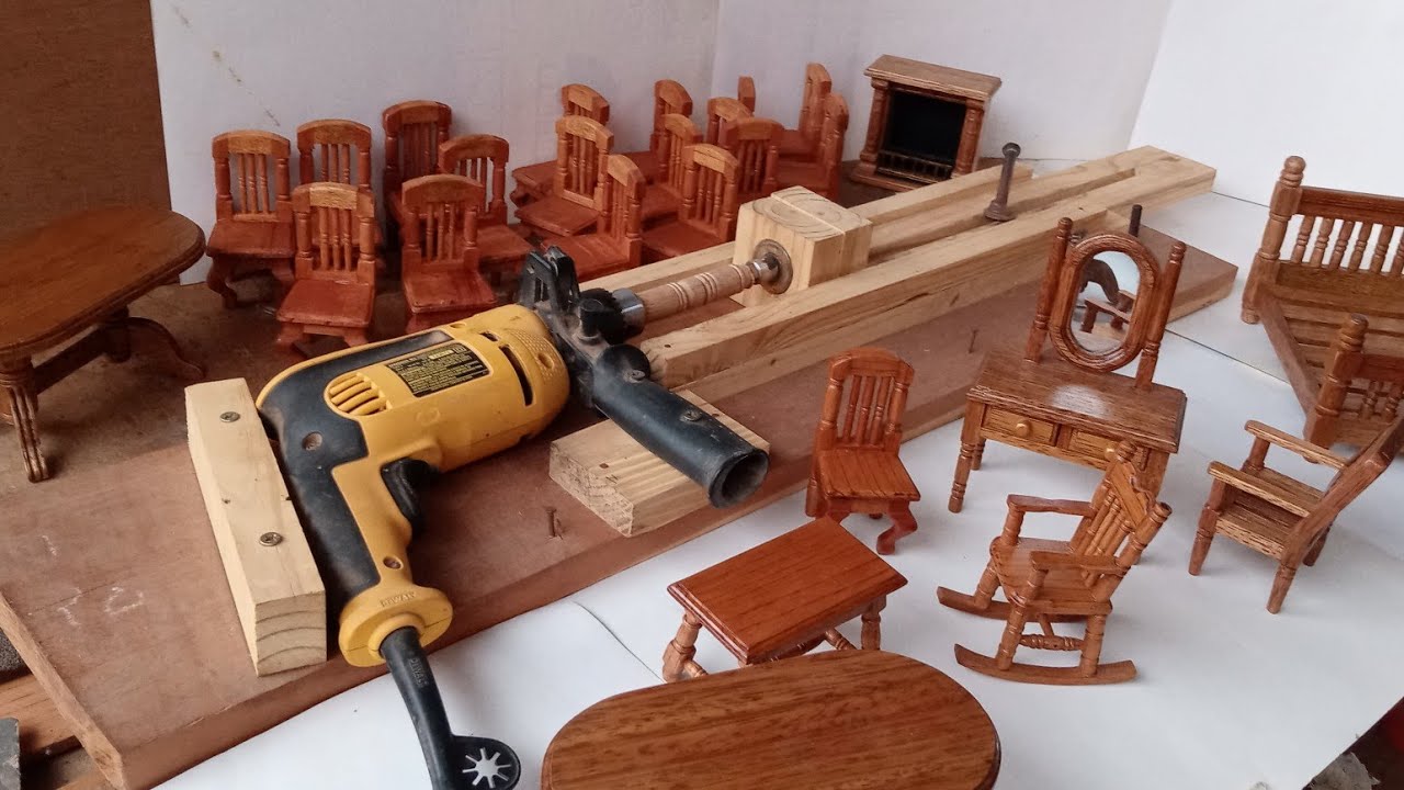 Cómo hacer un minitorno artesanal casero ( crea tu mismo tus miniaturas en madera )