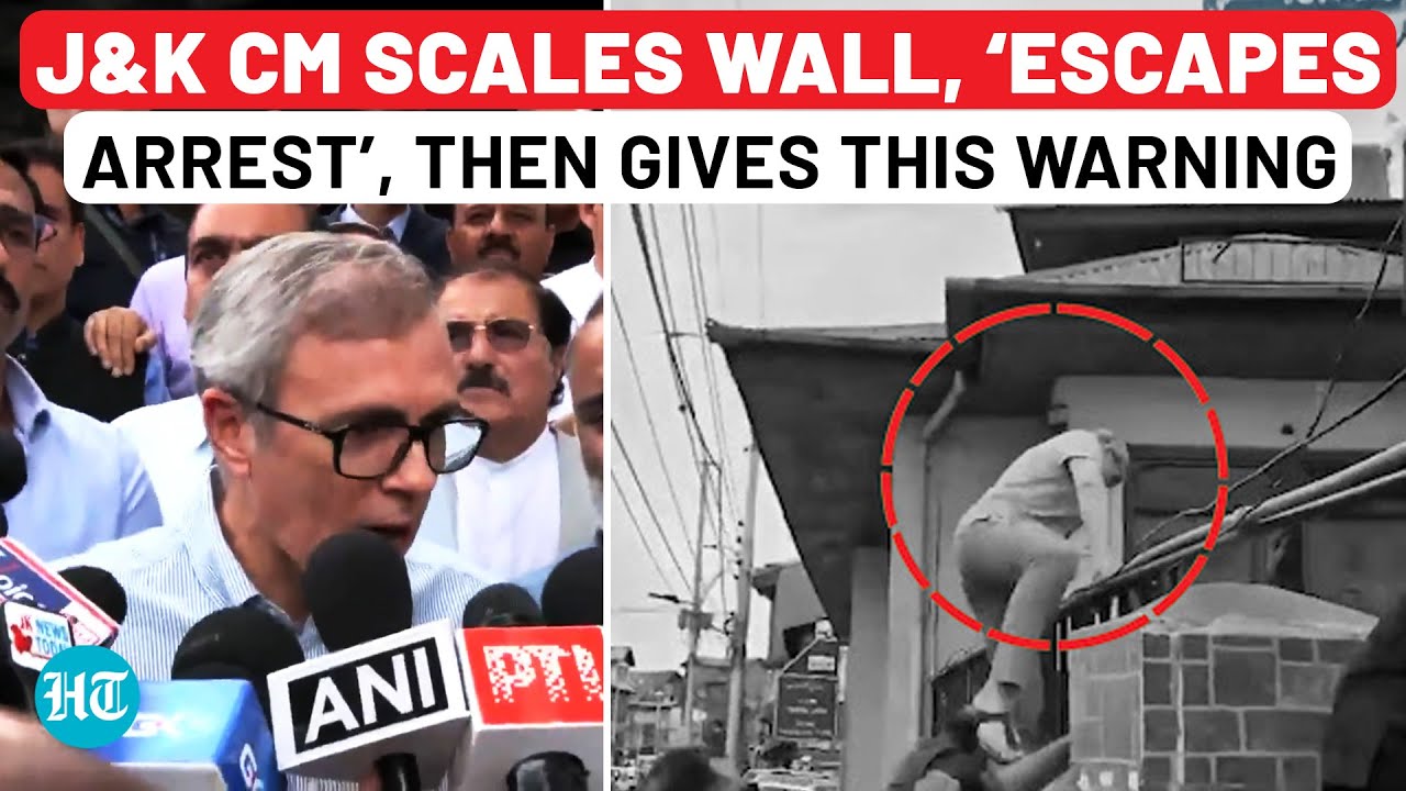 Omar Abdullah Scales Wall To &lsquo;Escape House Arrest&rsquo;, Sends Stark Warning To Modi Govt On J&K | Watch