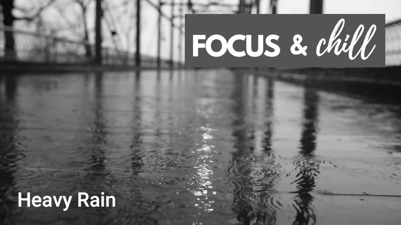 Rain on metal bridge (rain sounds concentration study sleep)