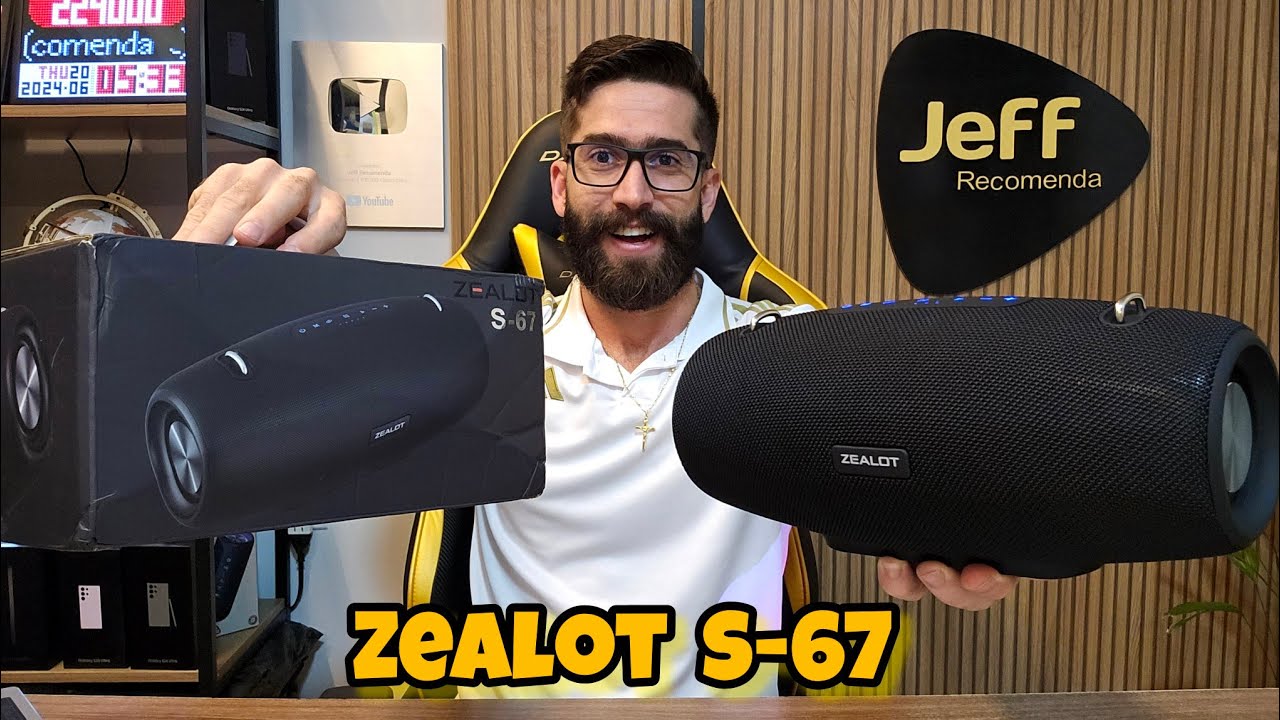 Caixa de som ZEALOT S-67 60W: 40 HORAS DE BATERIA! 😳 SERÁ? (Unboxing/Análise)