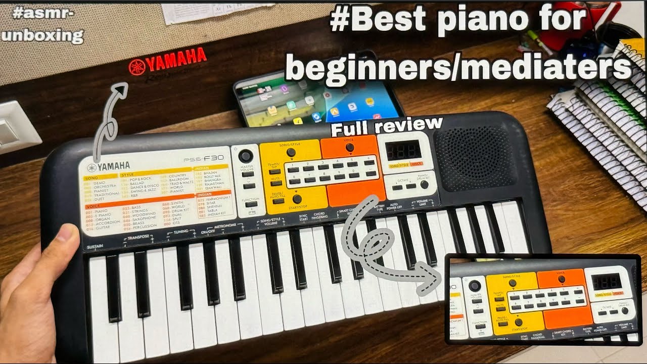 Best piano for beginners/ intermediaters | yamaha Pss-F30 | asmr unboxing |  beyond lift off
