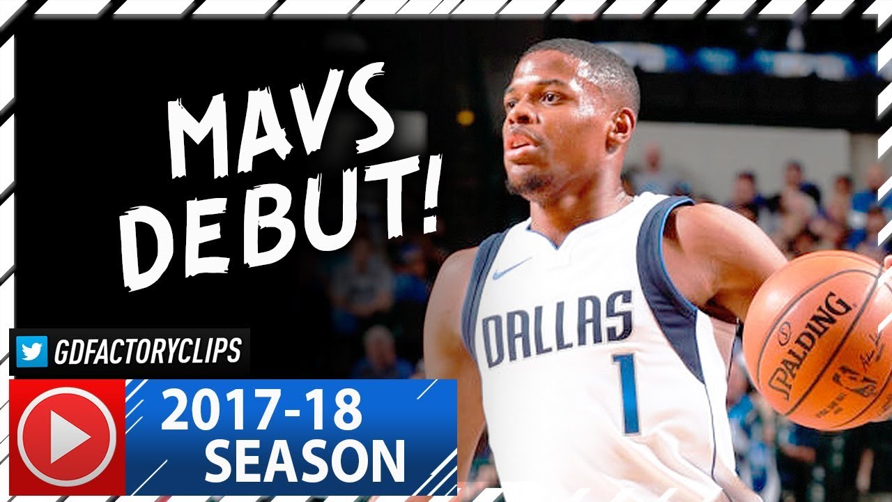 Dennis Smith Jr. Full Highlights vs Hawks (2017.10.18) - 16 Pts, 10 Ast, CRAZY NBA DEBUT!