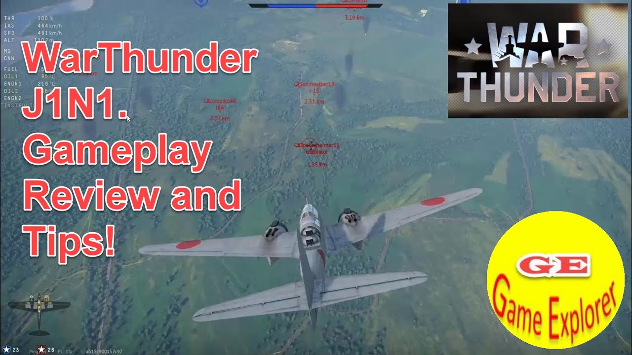WarThunder J1N1 Low BR Japanese Interceptor. Air Realistic Battle Gameplay with tips.