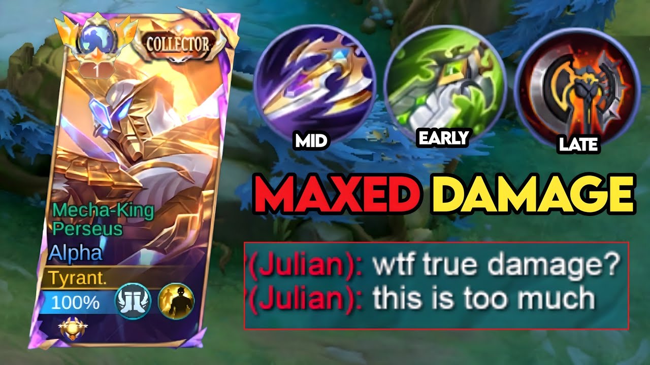 WHEN ALPHA USE NEW ABNORMAL BURST TRUE DAMAGE BUILD AND EMBLEM FOR 2025! (cheat build💀)