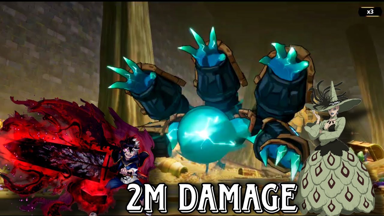 Black Asta 2 Million Damage with  Witch Queen | Black Clover Mobile