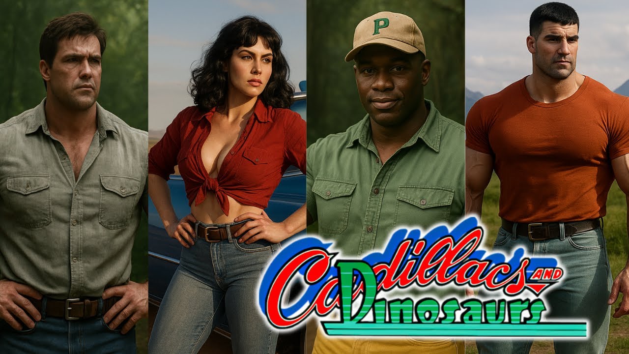 Cadillacs and Dinosaurs - Todos os personagens e inimigos feitos por IA