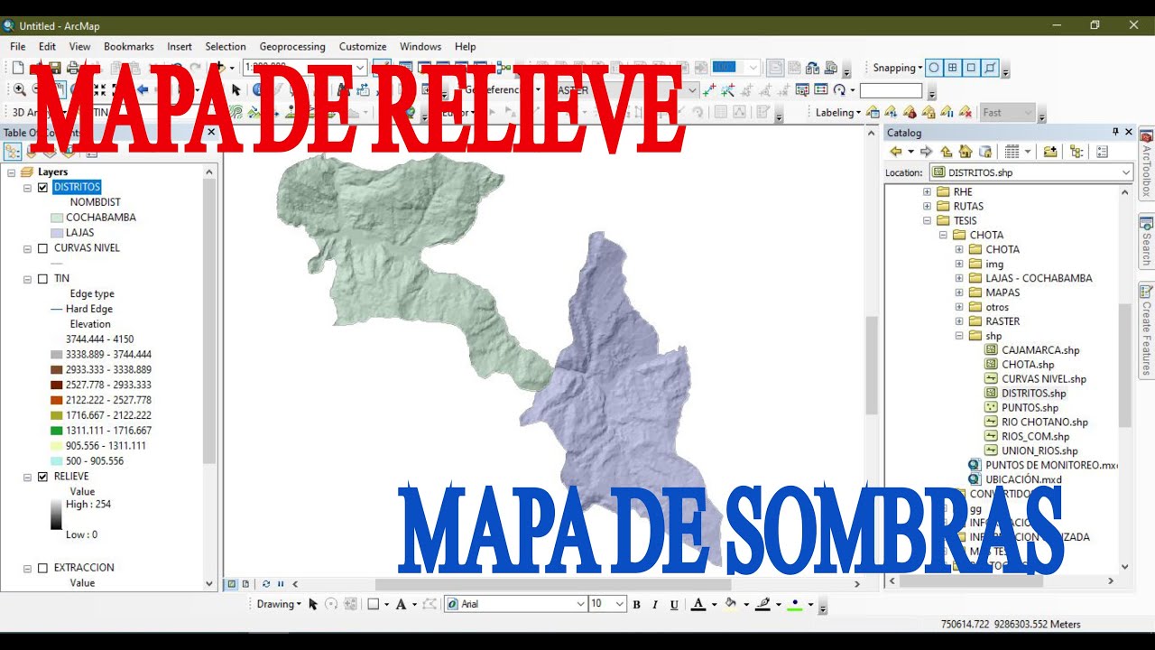 COMO CREAR UN MAPA DE SOMBRAS O MAPA DE RELIEVE EN ARCGIS