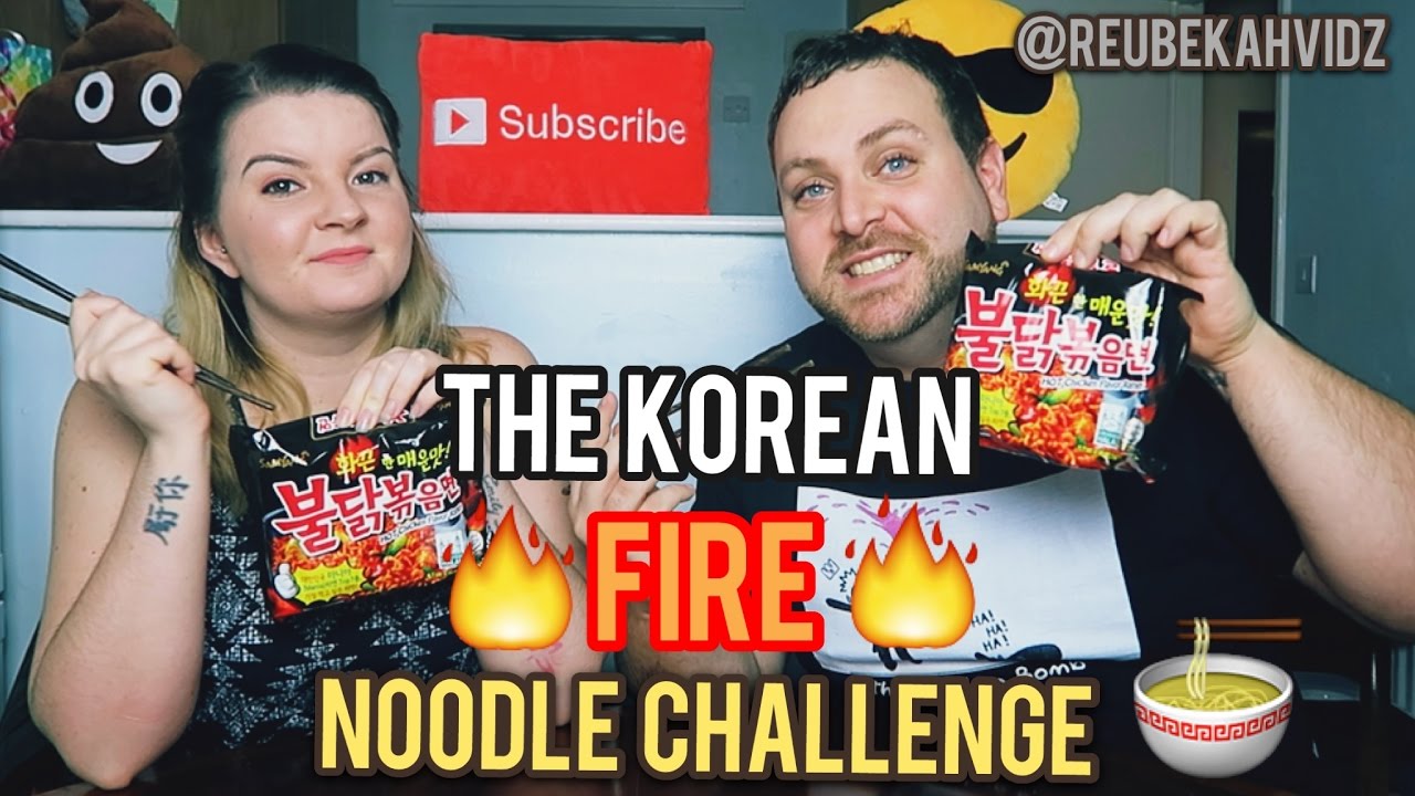 The Korean fire noodle challenge (Extreme pain!!)