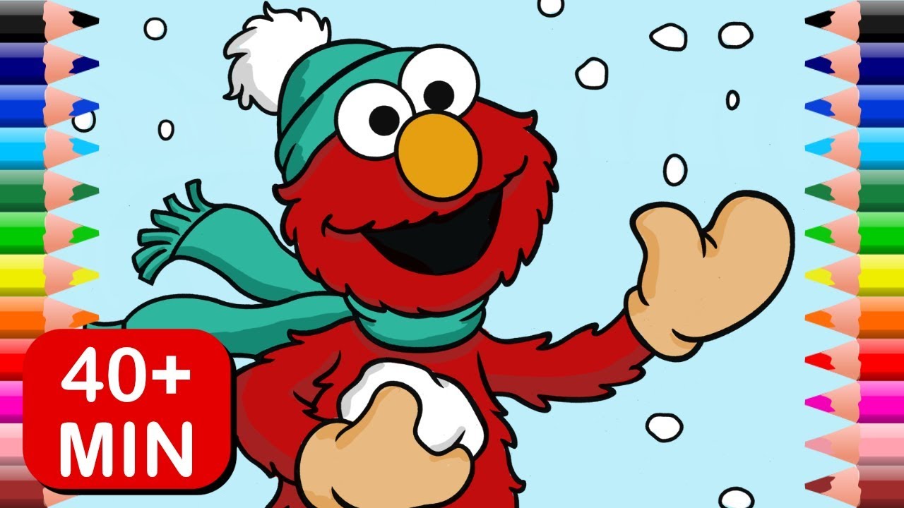 Elmo's World Christmas Coloring Pages | Sesame Street Kids Learn Colors