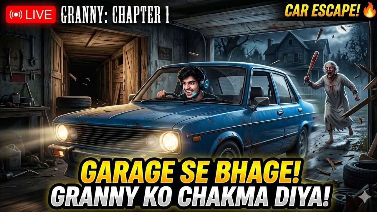 🔴 GRANNY CHAPTER 1 LIVE | Garage Escape + Car Trick! 😱