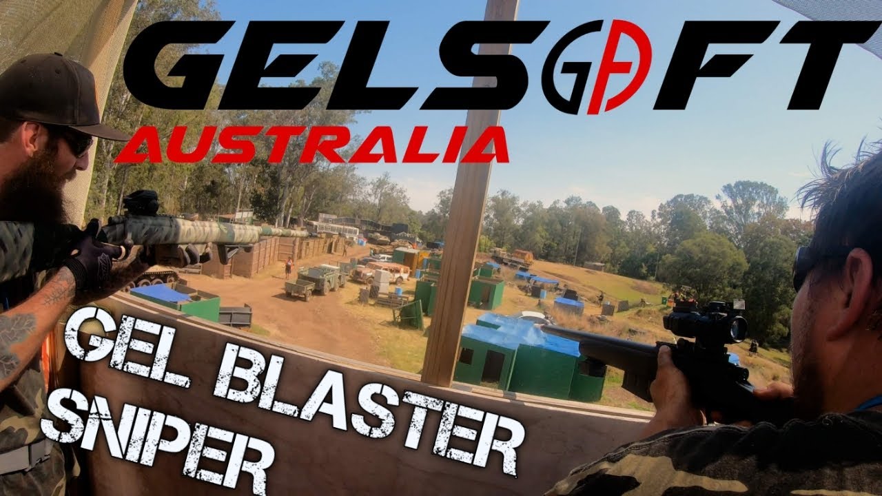 50 Meter GEL BALL SHOT part2 [Gelsoft Australia] M24 Gel blaster gameplay