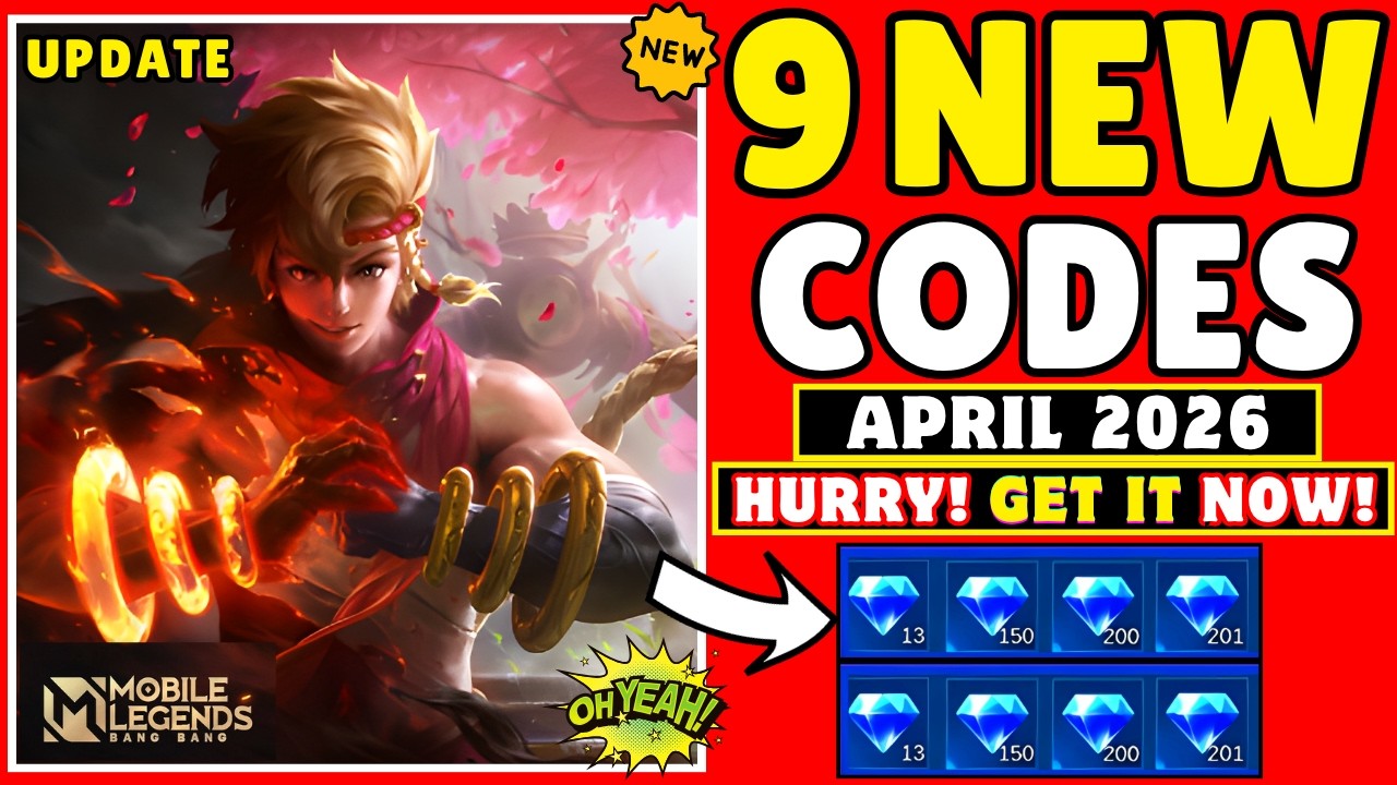 Mobile Legends Redeem codes April, 2026 - MLBB Diamond Codes + Promo Diamonds Mega Sale 2026