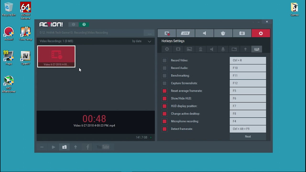 Mirillis Action Best Settings for Recording Games with Good Quality!