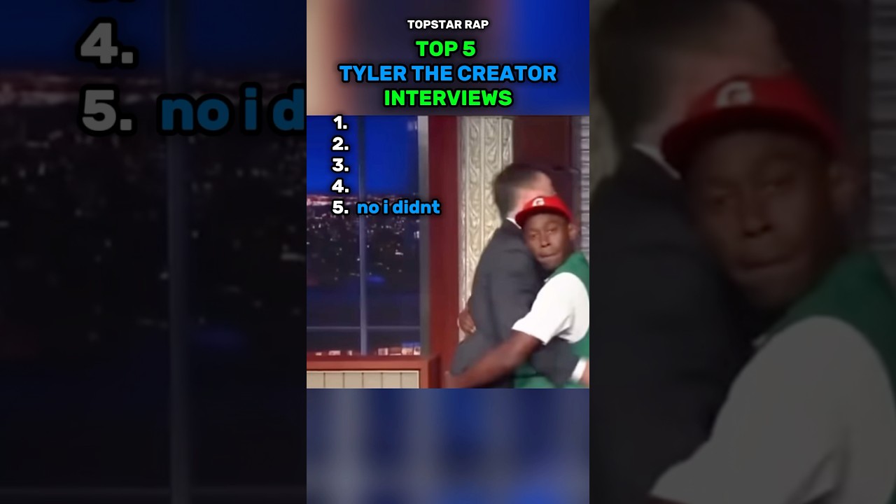 Top 5 Tyler The Creator Interviews! #tylerthecreator #rap #interview #topstarrap #hiphop