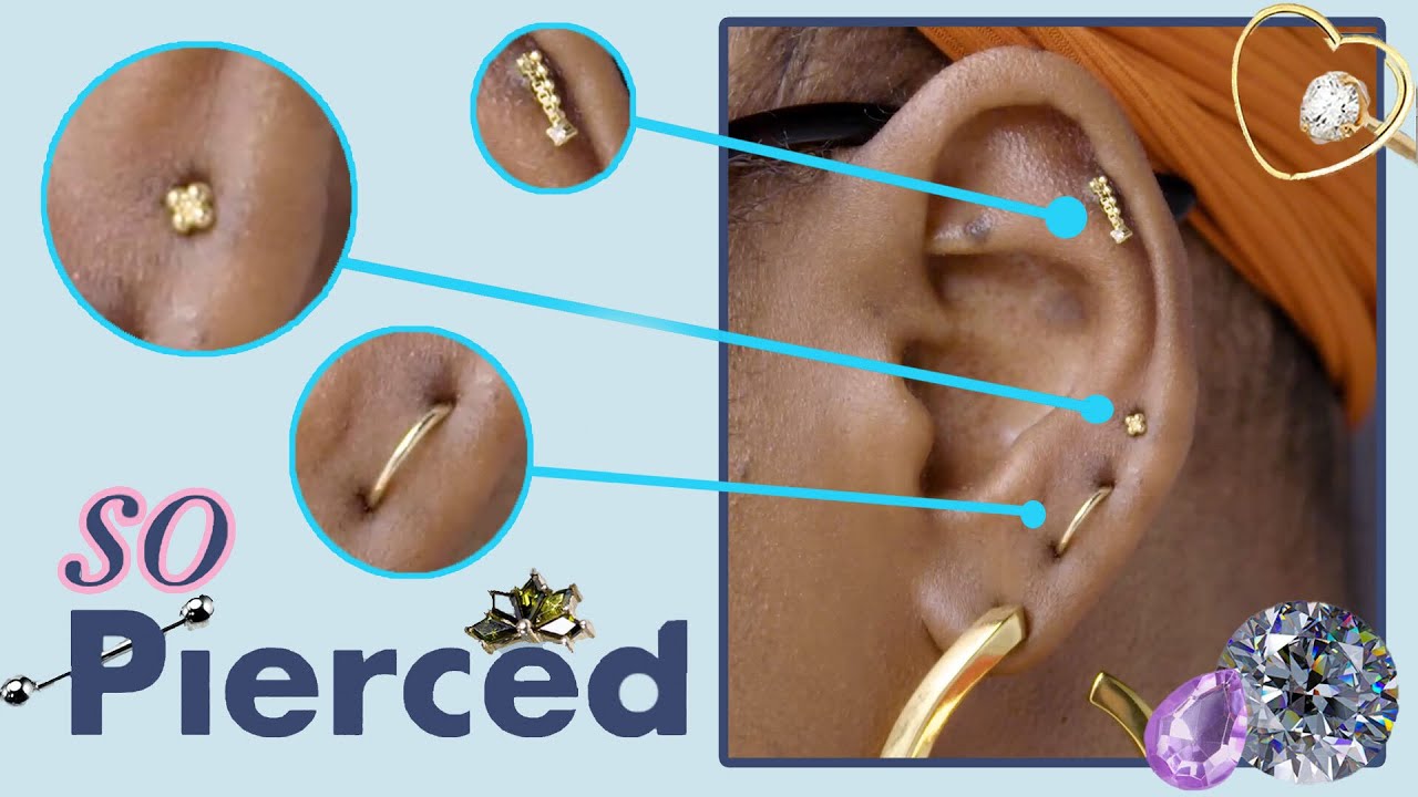 Complete Ear Style Makeover With TEN Piercings | So Pierced | Cosmopolitan