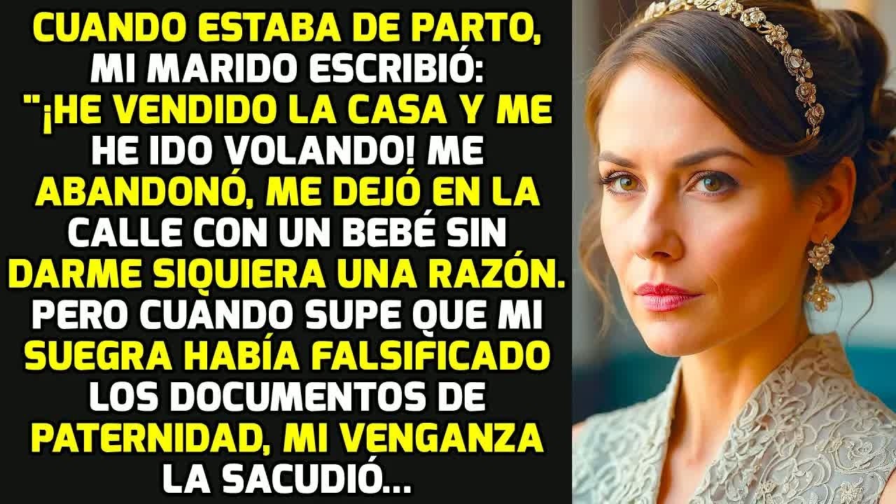 Cuando Di A Luz, Mi Marido Escribió: «Vendí La Casa Y Me Fui Volando». Pero Yo... HISTORIAS LA VIDA