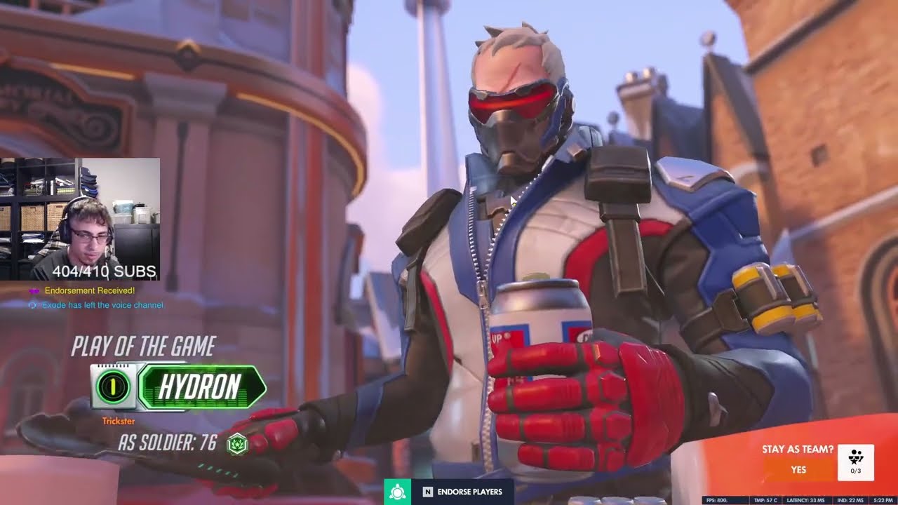 Лучший игрок матча! HYDRON PRO SOLDIER 76 - OVERWATCH ТОП-500 1 СЕЗОНА