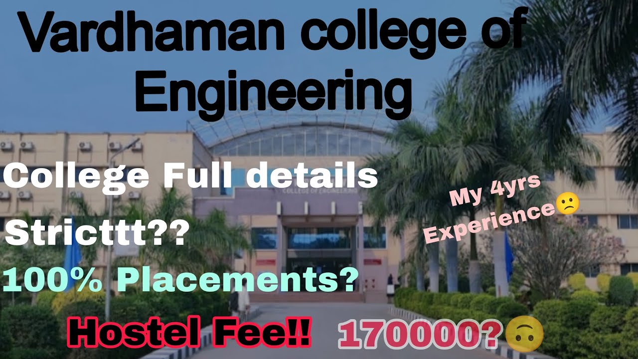 Vardhaman college of engineering full details #VardhamanCollege #EngineeringCollege