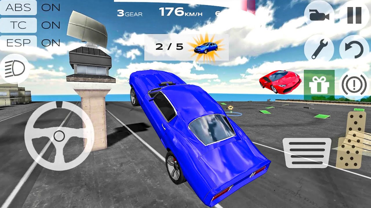 Extreme Car Driving Simulator № 22 Летающий автомобиль! ✈️ - геймплей для Android