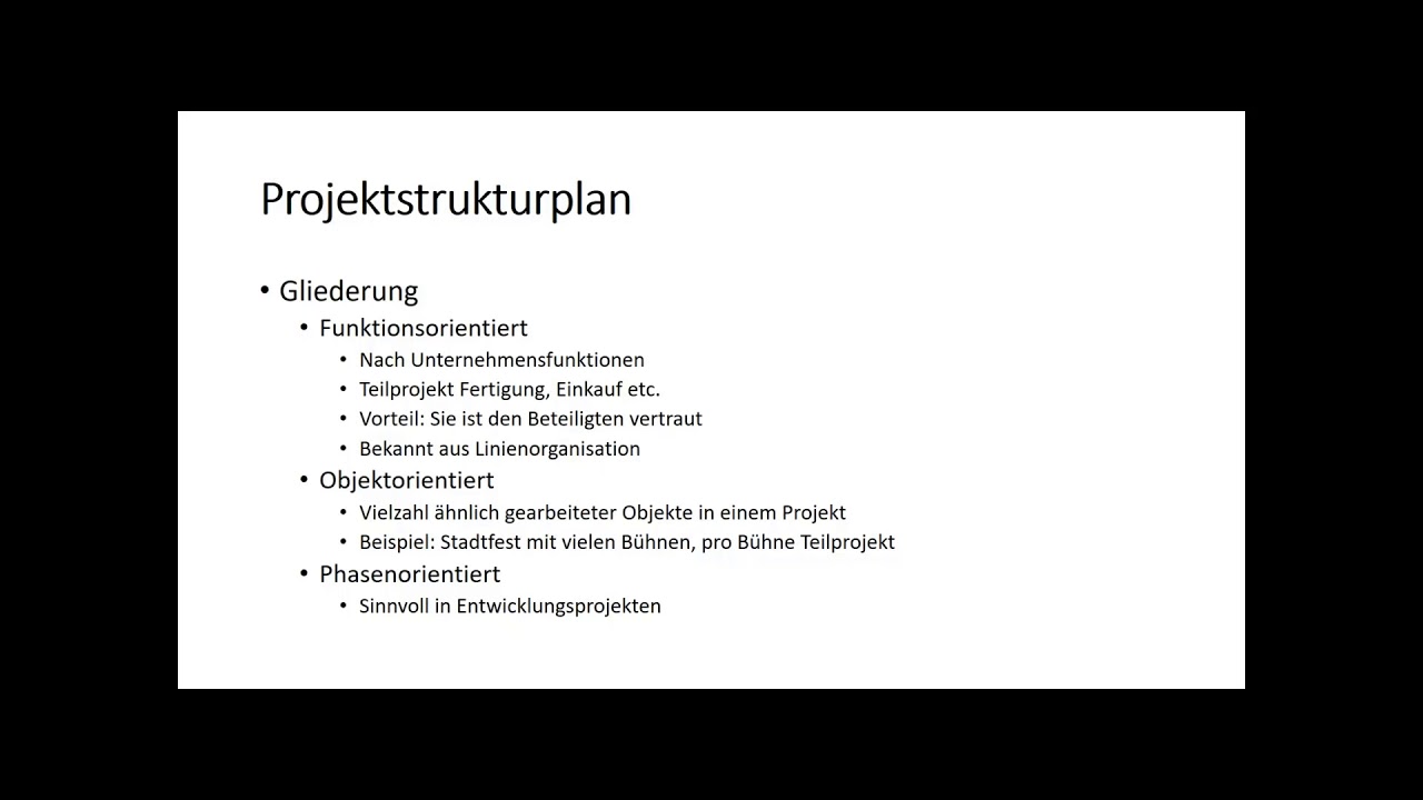 Gliederung Funktionsorientiert - PSP