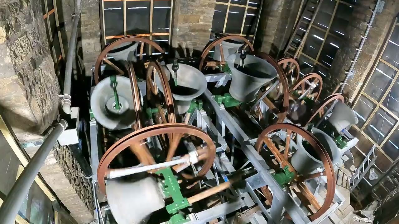 Bell Ringing In The Belfry at St Chad's Rochdale, Greater Manchester