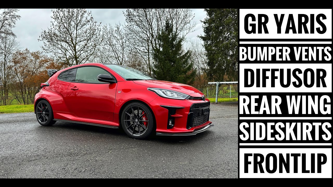 Toyota GR Yaris - Bumper Vents, Diffusor, Rear Wing, Sideskirts and Frontlip from HT-Auto and Maxton