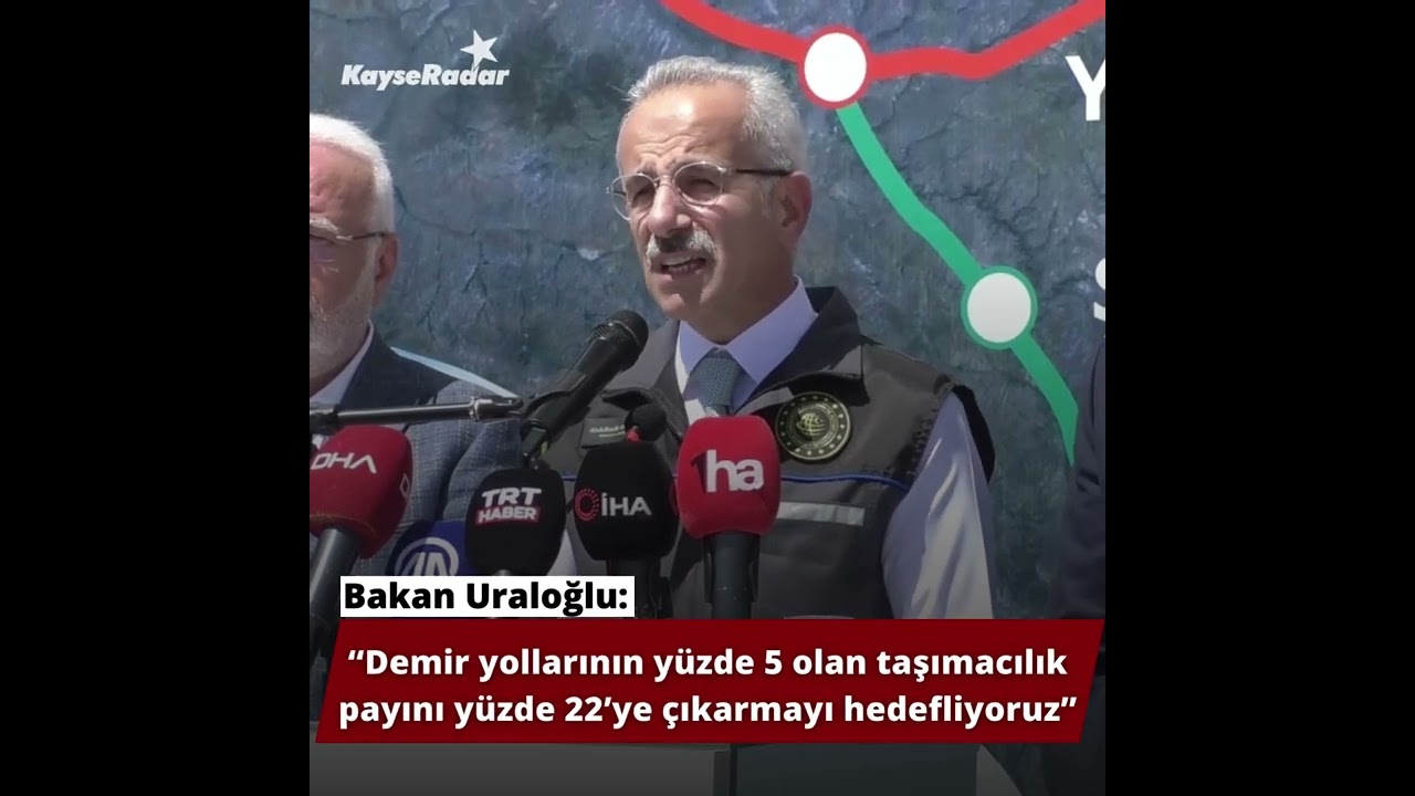 Uraloğlu, “Demir yollarının yüzde 5 olan taşımacılık payını yüzde 22’ye çıkarmayı hedefliyoruz”