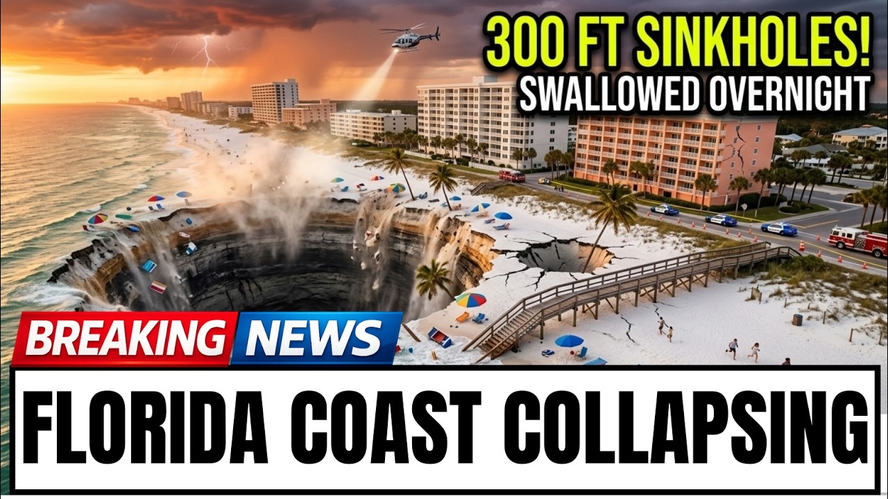BREAKING: Florida&rsquo;s Coastline Caving In &mdash; 300-Foot Sinkholes Swallow Beaches Overnight