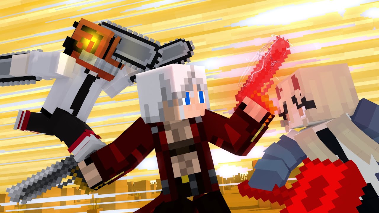 DENJI and POWER vs DANTE [Full Animation] (Chainsaw Man x Devil May Cry) (Minecraft)