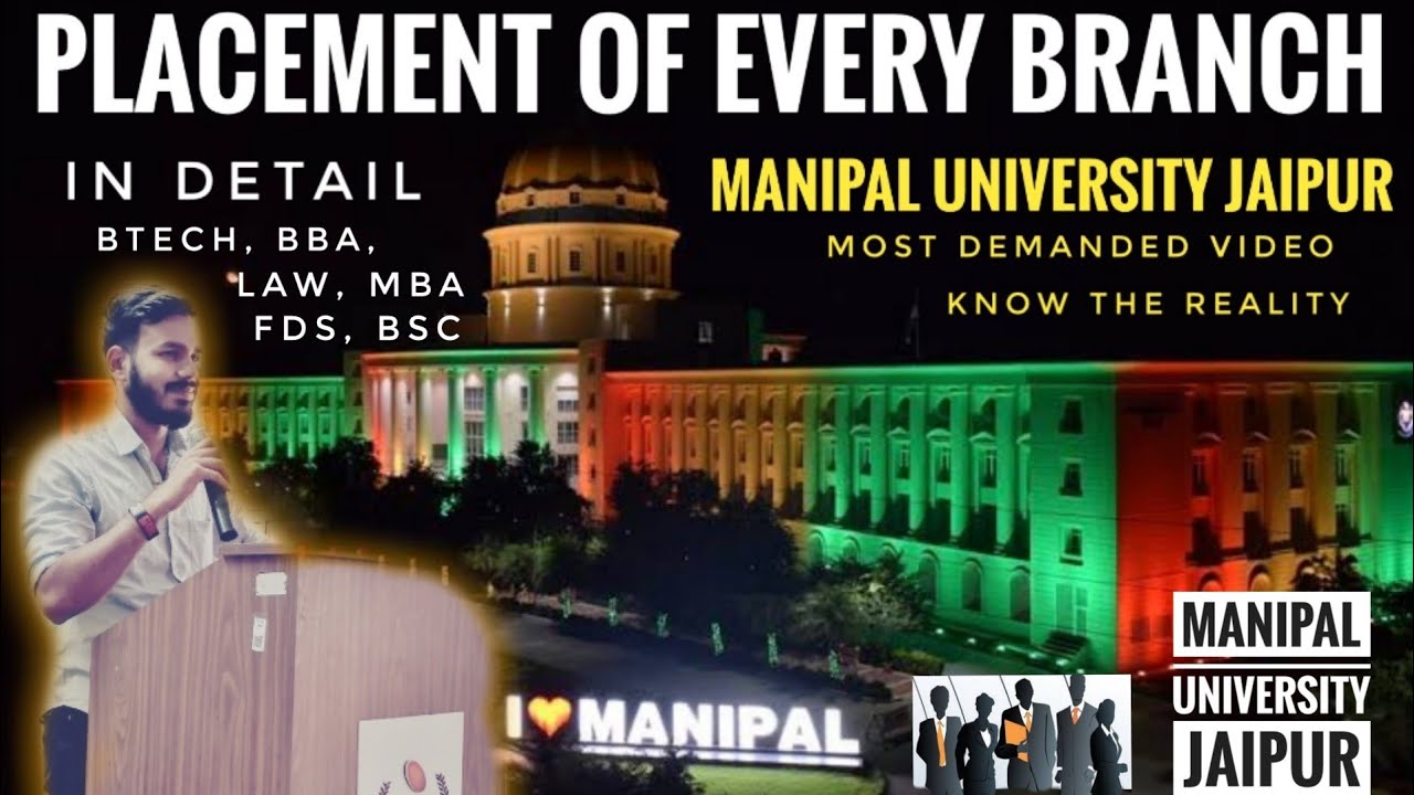Placement Of Every Branch In Detail At Manipal University Jaipur | B tech / Non B tech