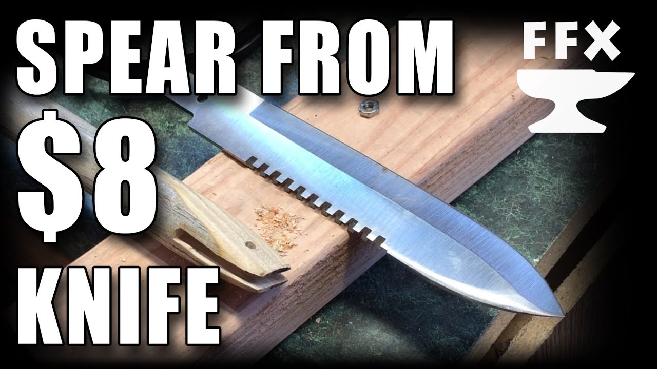 How to make a spear from an $8 dollar knife
