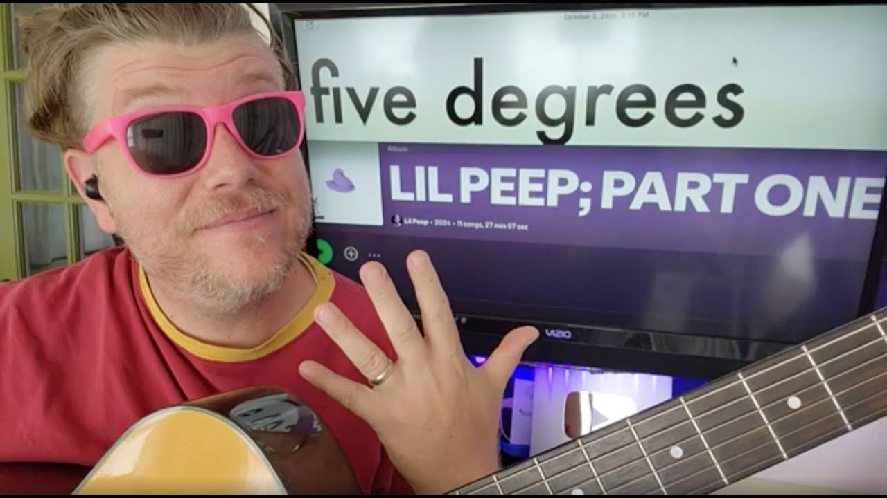 five degrees  - Lil Peep Guitar Tutorial (Beginner Lesson!)