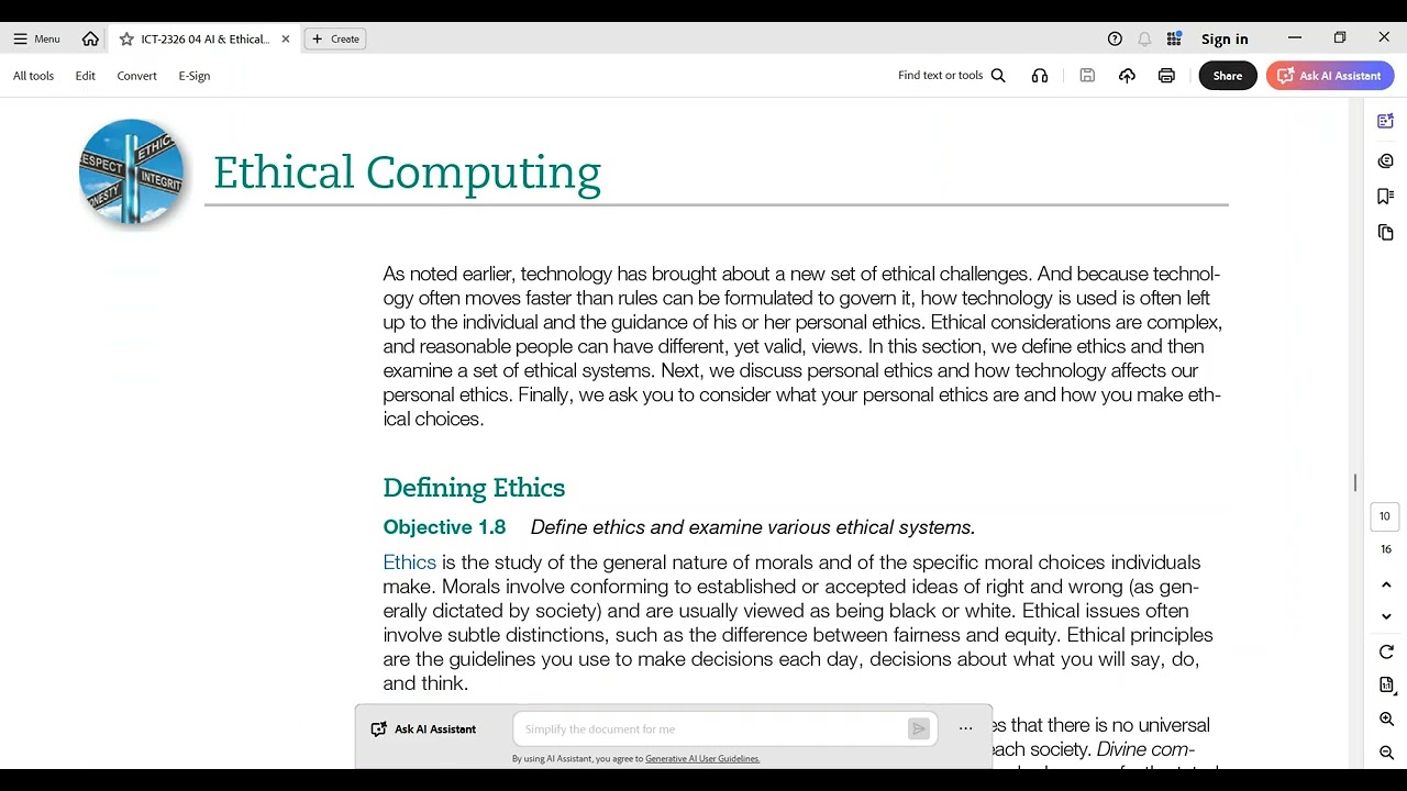 Systems of Ethics | ICT-2326 Fall-25 17-01-2026