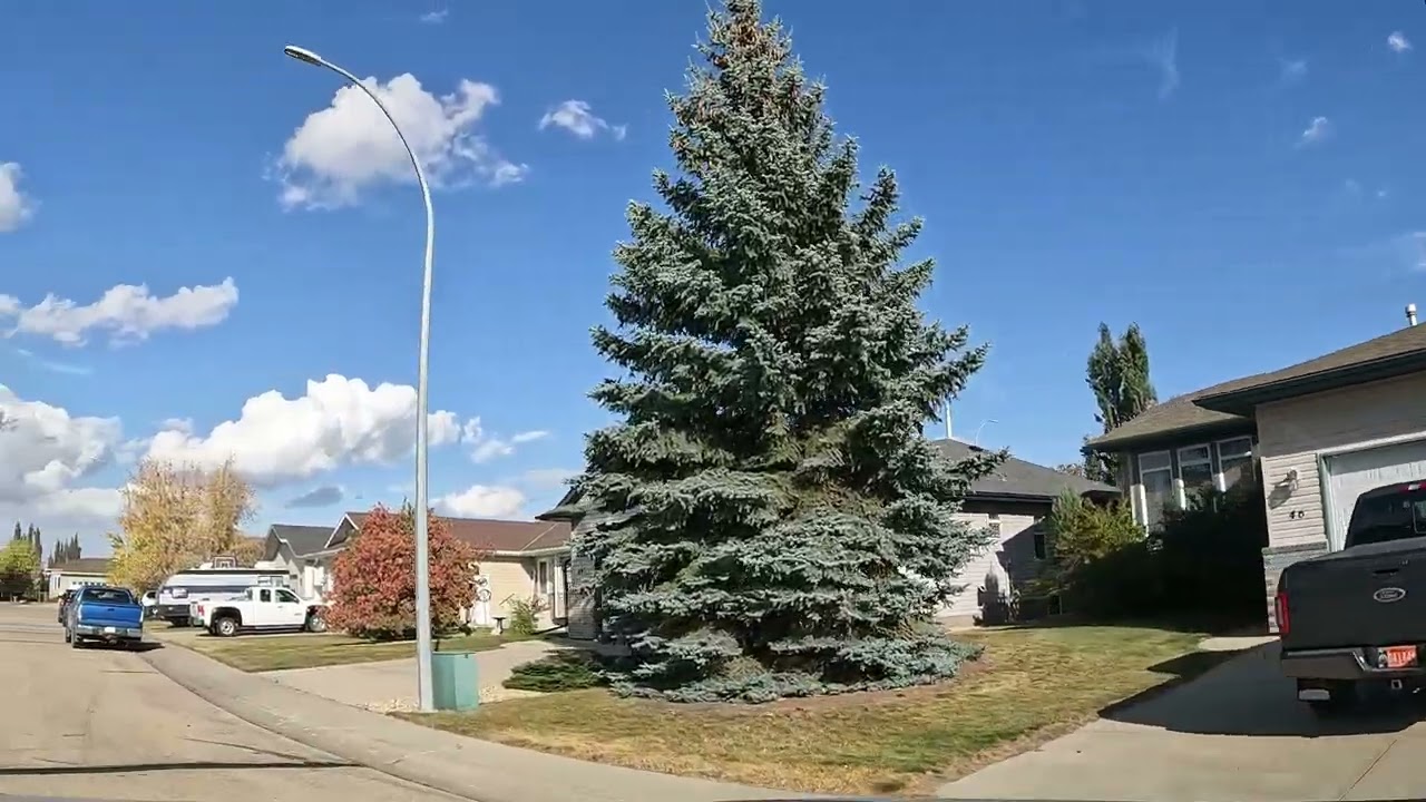 POV Real Time Drive – Exploring Northern Lacombe, Alberta 🇨🇦 | Peaceful Neighborhood Drive