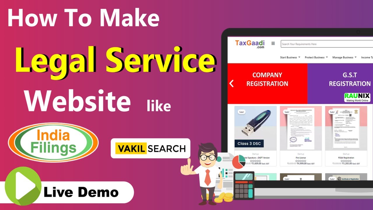How to make website like Vakilsearch, Indiafillings | how to make legal website | create website
