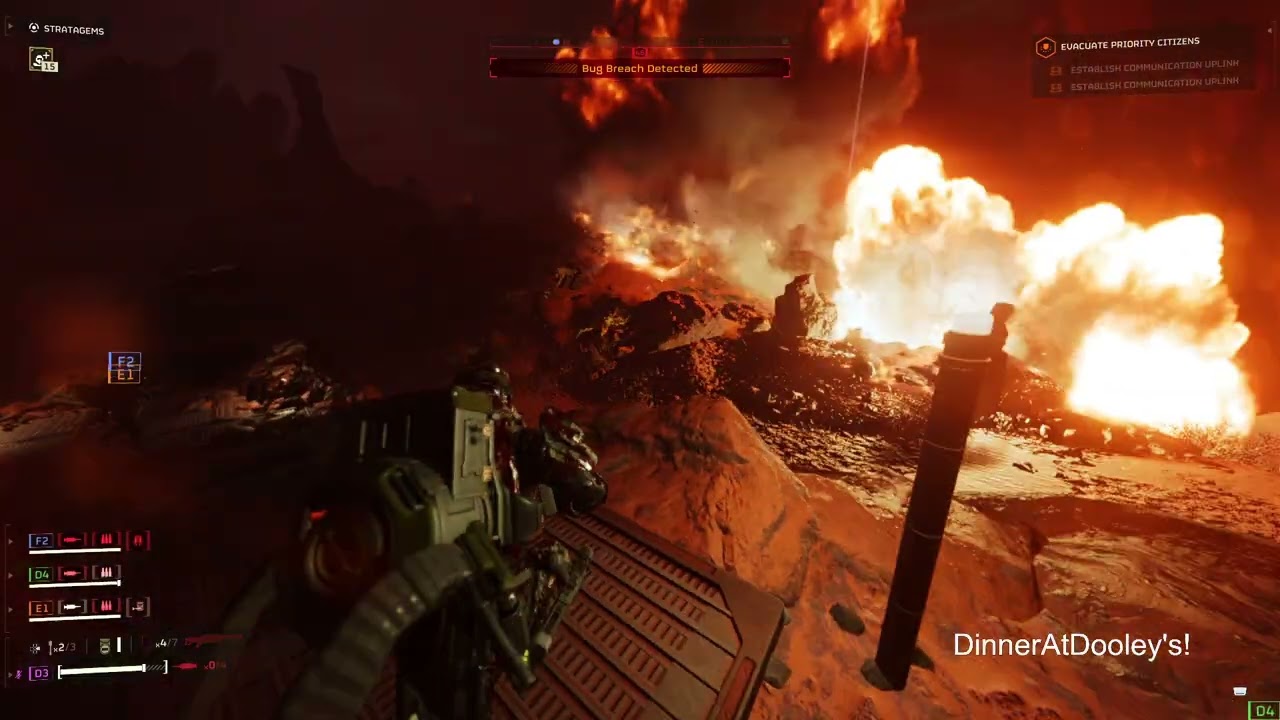 BELT-FED GRENADE LAUNCHER IS OP & I NEVER DIED in the CAR with BUGS #dooleydives #helldivers2