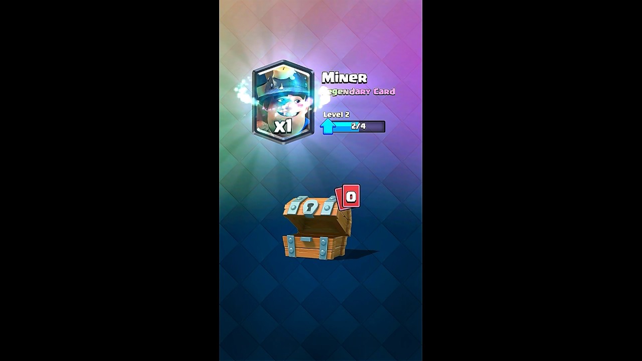 Legendary miner from free chest!! (clash royale)