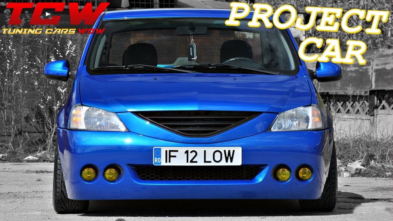 Blue Dacia Logan ABS 1.6 8v on AZEV Rims Tuning Project