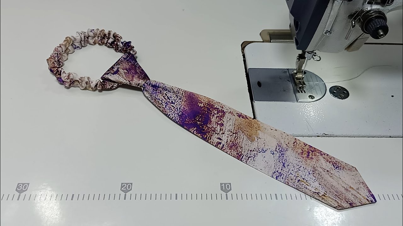 طريقة سهلة وبسيطة لخياطة ربطة العنق✂️ ✅👔💯
