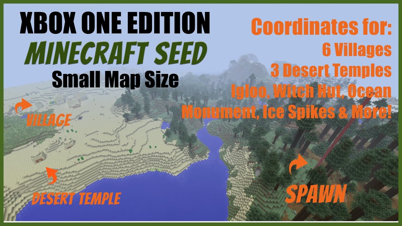 Minecraft Xbox One Edition 8 Villages Seed Small Map July 27 2018