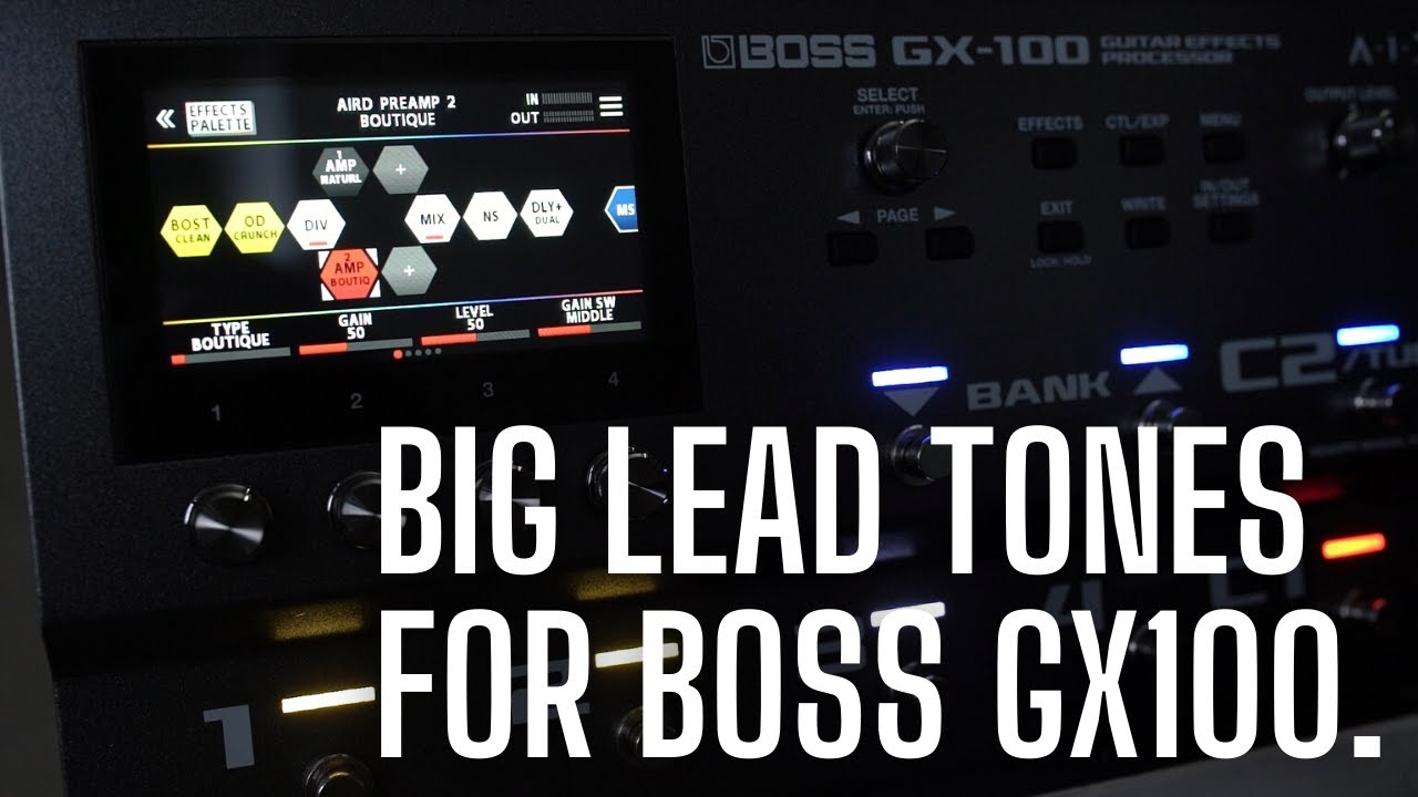 Настройте мощный основной тон на Boss GX100