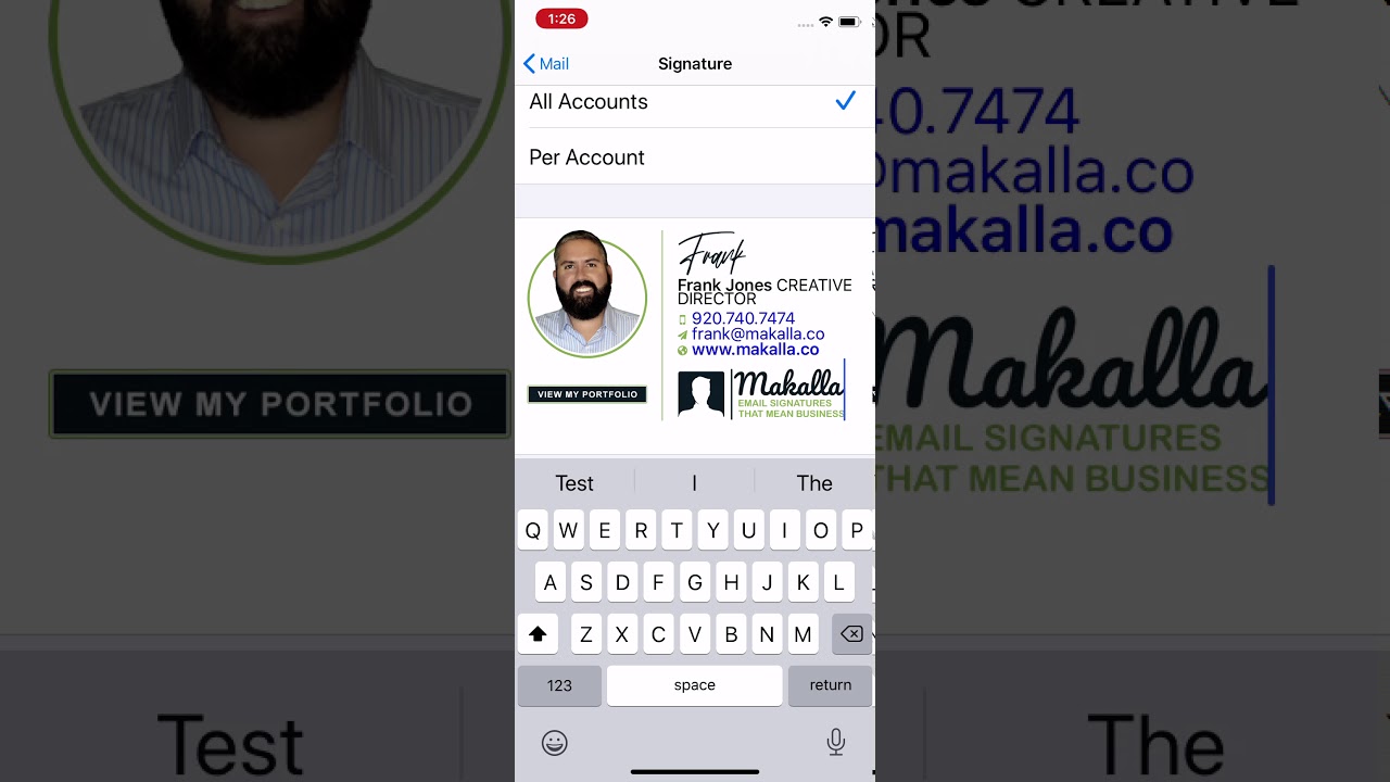 HTML Email Signature Install - Apple Mail on iOS (iPhones/iPads)