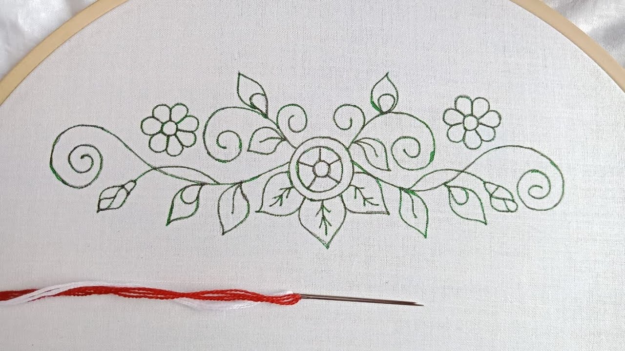 Wonderful Hand Embroidery Designs,Borderline Hand Embroidery for Beginners-129,Secrets of Embroidery