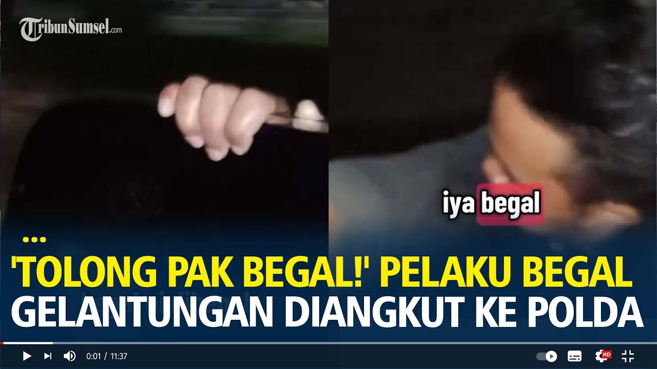 'Tolong Pak Begal!' Detik-detik Pelaku Begal Gelantungan Diangkut ke Polda Jabar