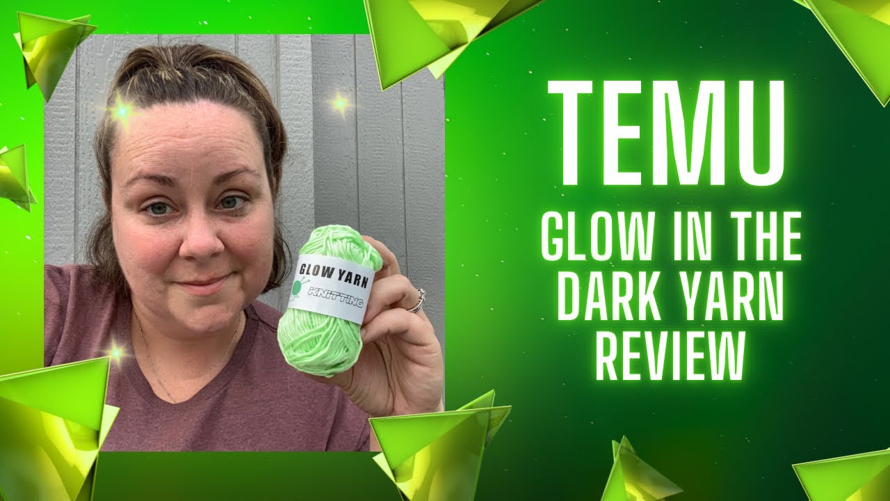 Temu Glow in the dark yarn with lightning bug pattern