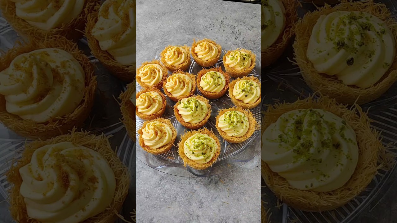 KADAYIF DESSERT | mit Pudding | Rezept #kadayif #pudding #paradiescreme #bayram #backen #dessert
