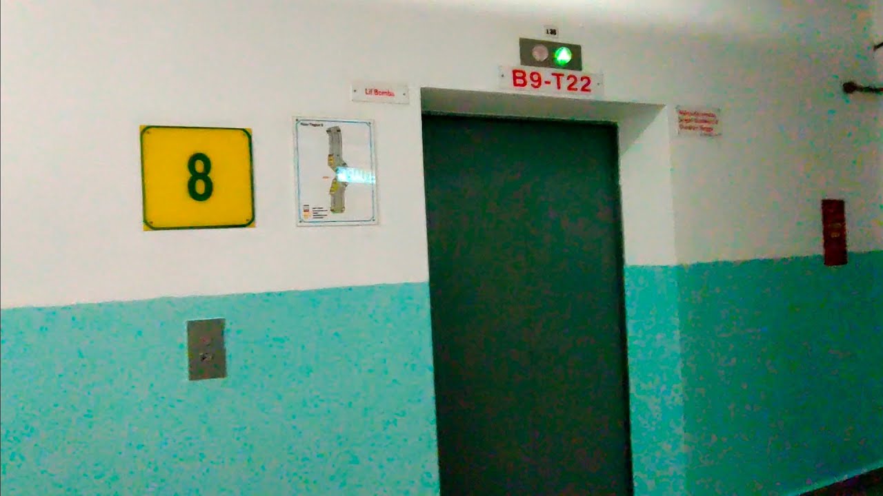 Short ride of LG Service Elevator at First World Hotel Tower 2 in Genting Highlands,Pahang, Malaysia