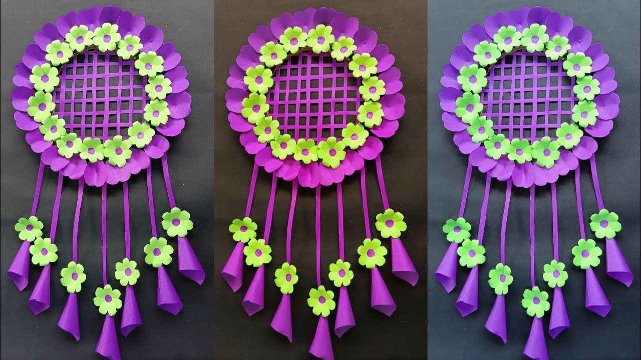 Easy and beautiful paper flowers craft || roomdecor  || walldecor || cardboard house decor ideas
