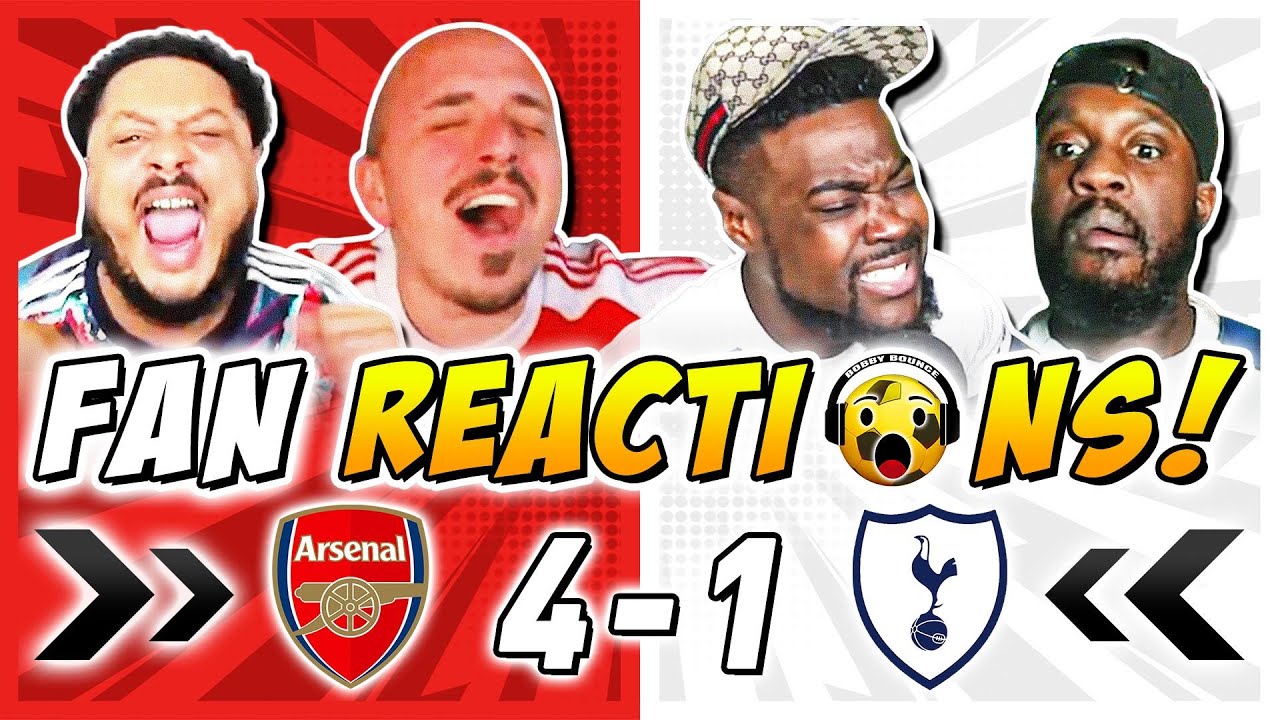 Arsenal & Tottenham Fans Reactions to Arsenal 4-1 Tottenham | Premier League Fan Reactions