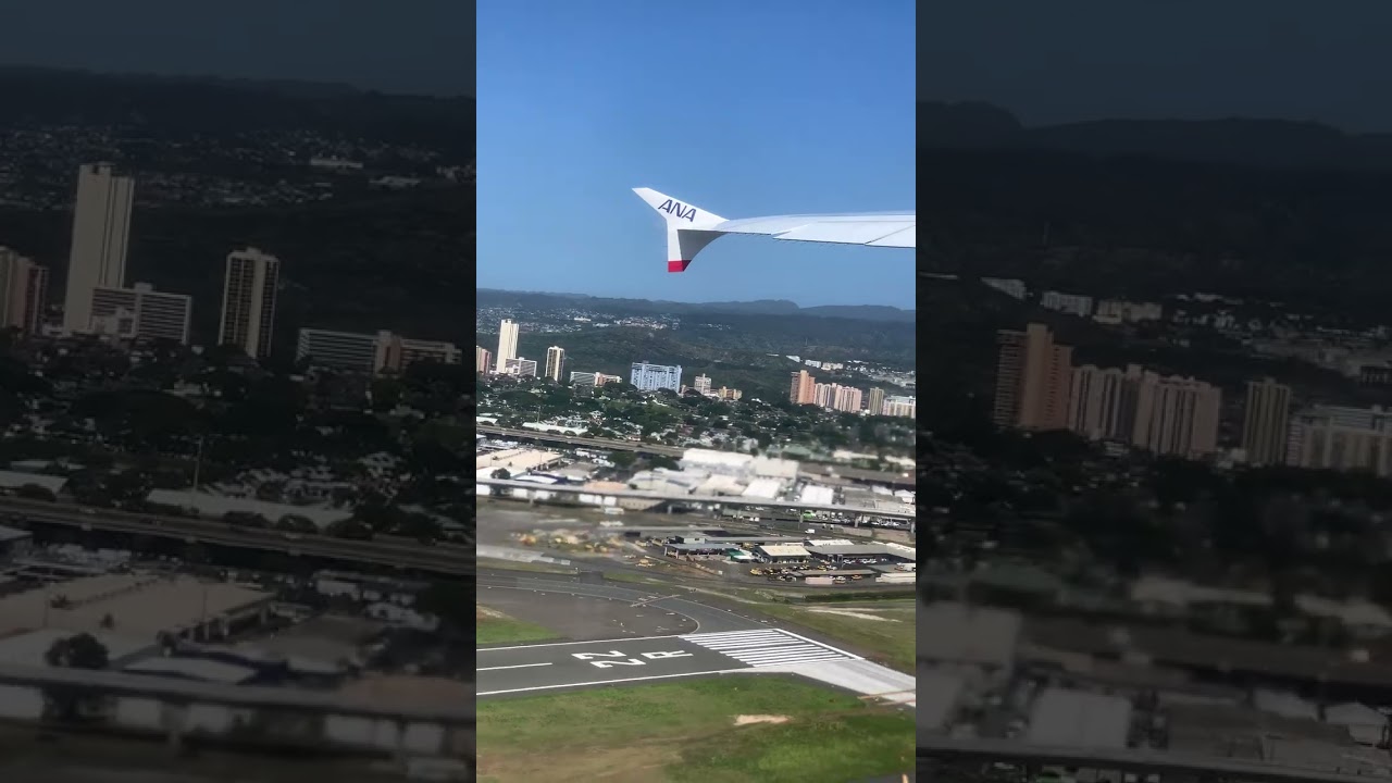 Hawaii  ホノルル国際空港ANA A380離陸🛫